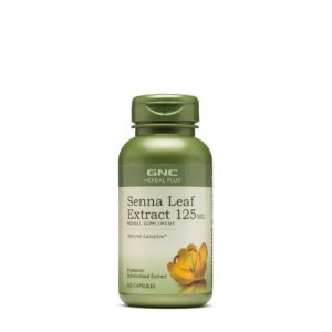 senna leaf extract 125mg 100 capsules (100 servings)